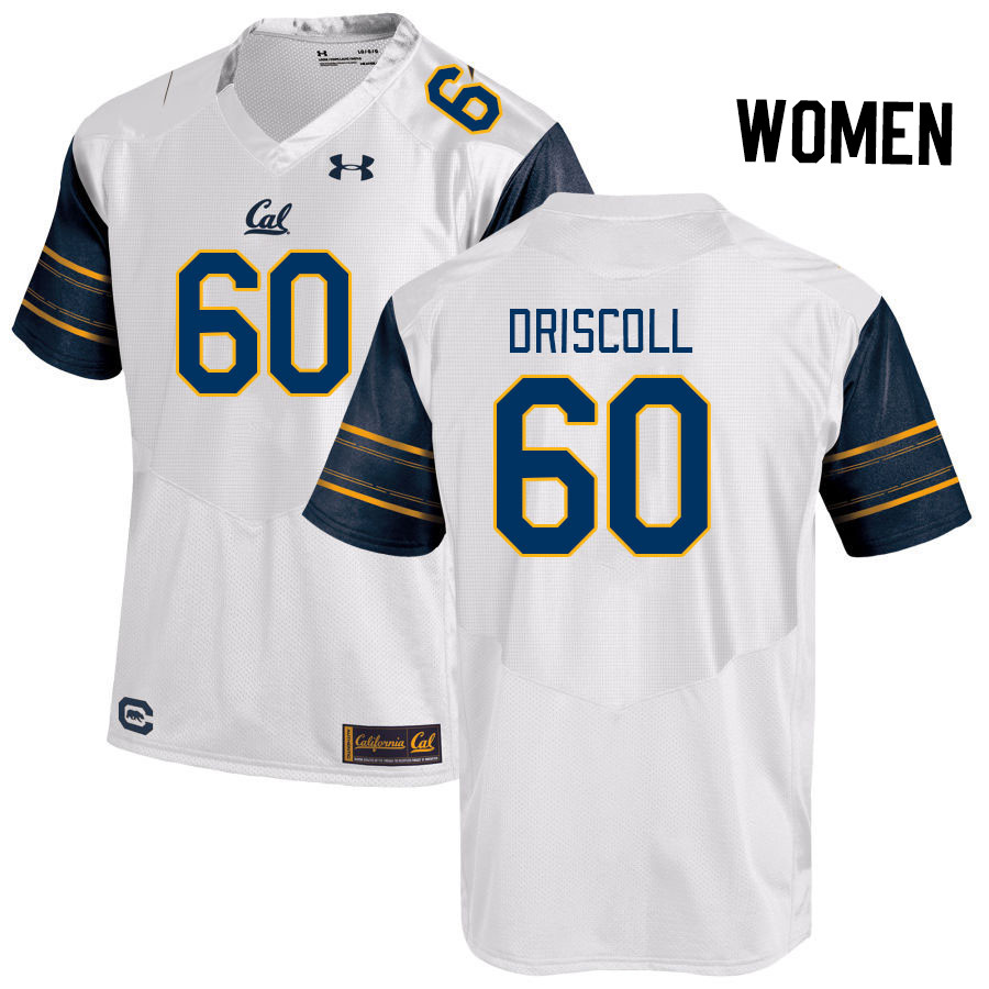 Women #60 Brian Driscoll California Golden Bears College Football Jerseys Stitched Sale-White - Click Image to Close
